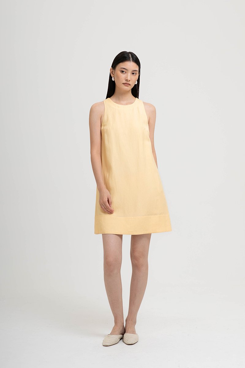 THEA SHIFT LINEN MINI DRESS