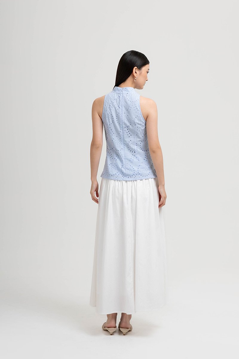 KAIRA EYELET CHEONGSAM TOP