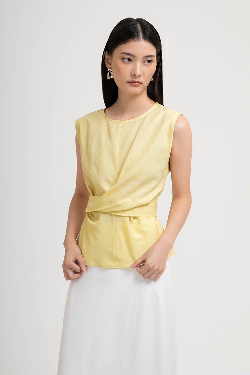 RIANNA CROSS FRONT WAIST TOP