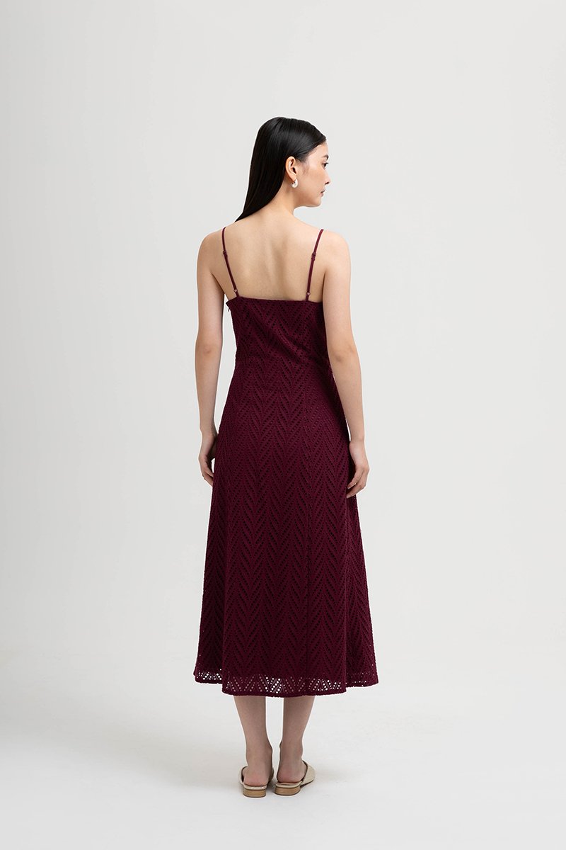 HAISLEY EYELET CAMI MIDI DRESS