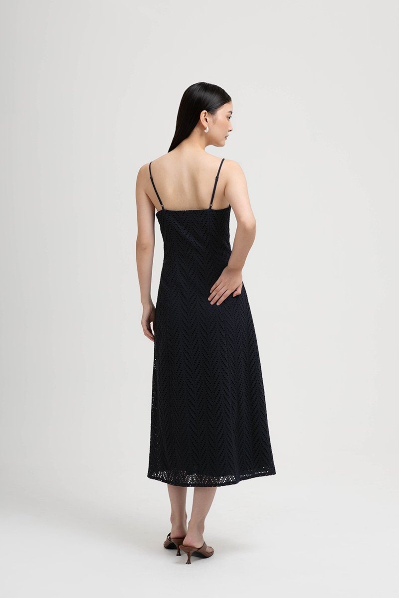HAISLEY EYELET CAMI MIDI DRESS