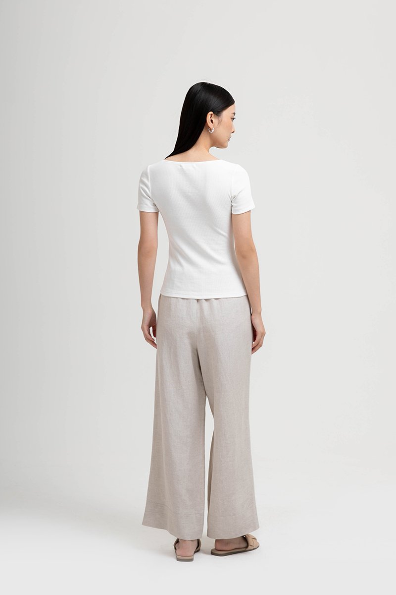 TILDA BUTTON DOWN RIBBED TEE