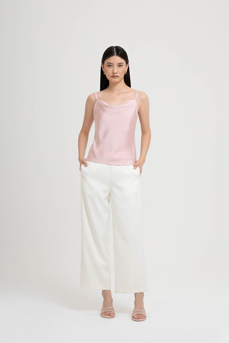LIVIA COWL SATIN CAMI TOP