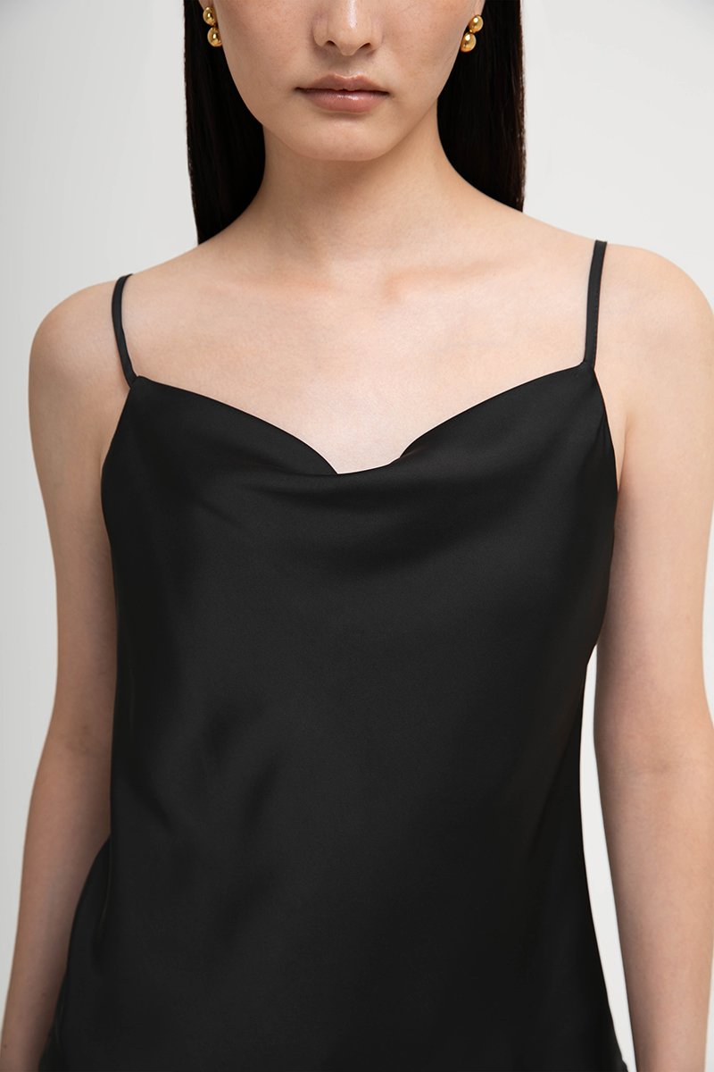 LIVIA COWL SATIN CAMI TOP