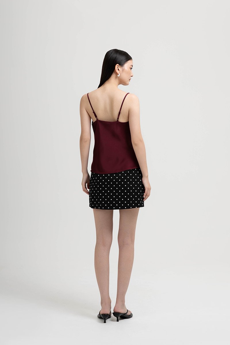 LIVIA COWL SATIN CAMI TOP