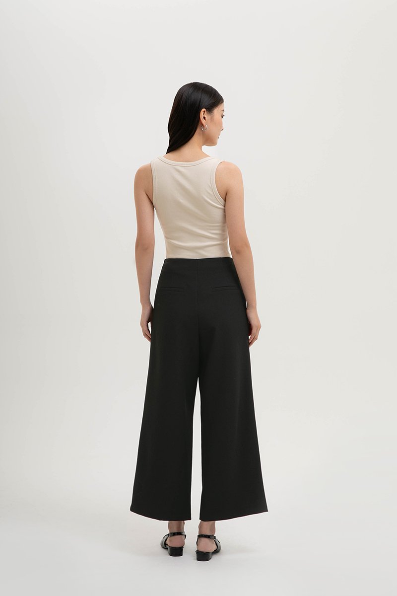 DELANEY PLEATED WIDE LEG PANTS