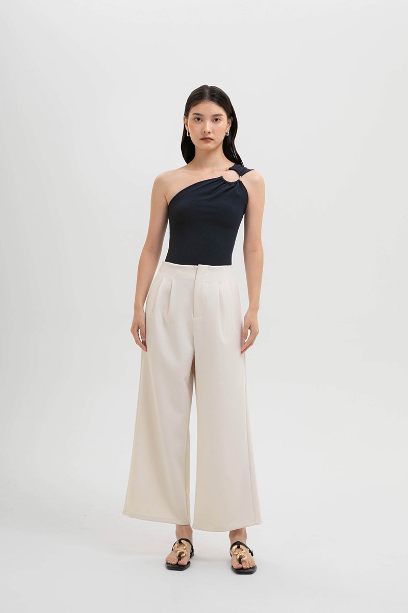 DELANEY PLEATED WIDE LEG PANTS