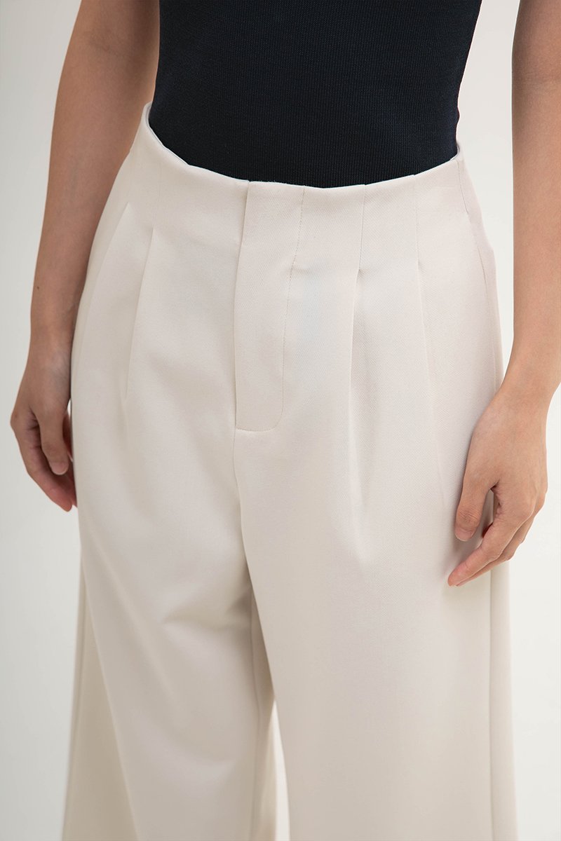 DELANEY PLEATED WIDE LEG PANTS