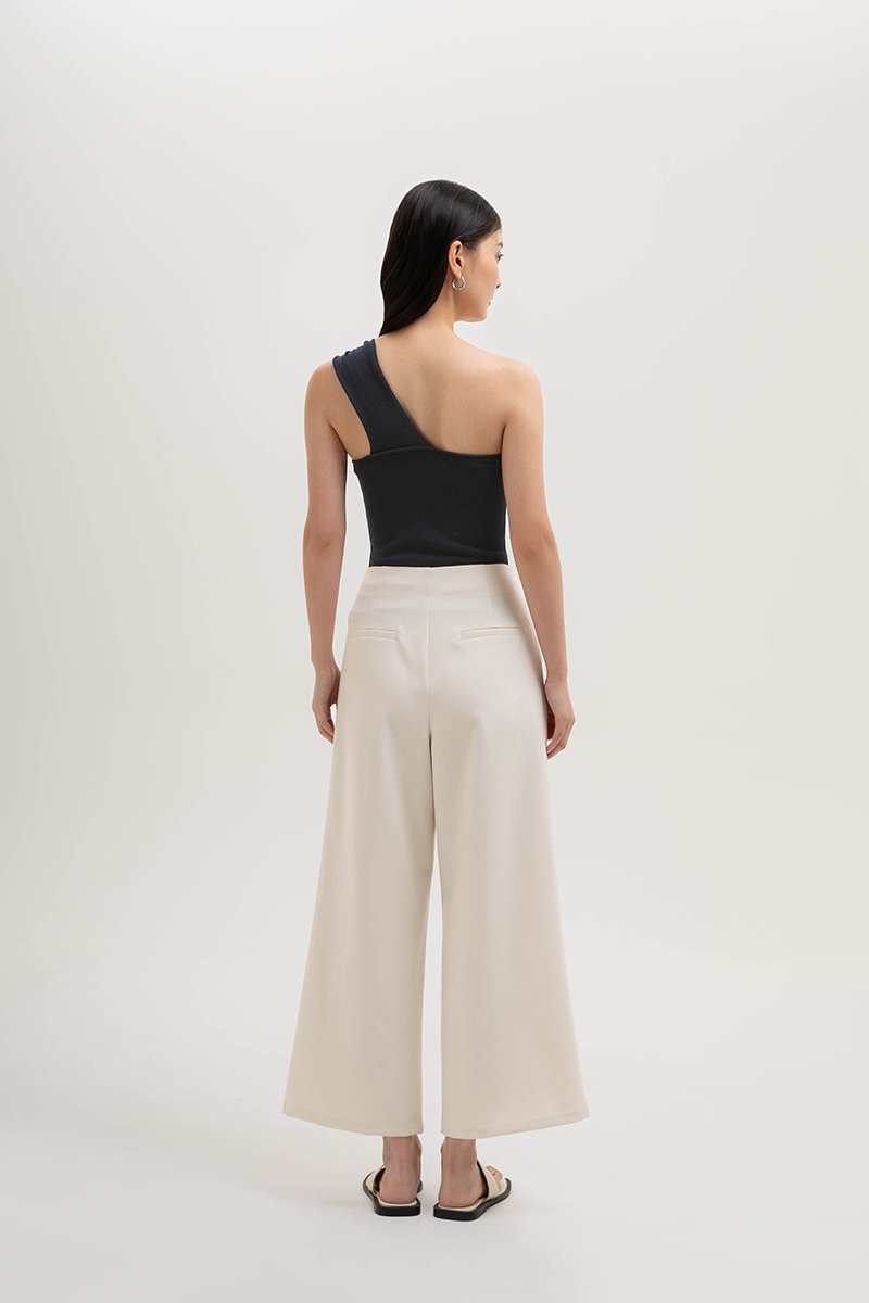 DELANEY PLEATED WIDE LEG PANTS
