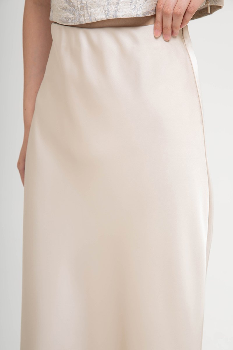 ELOISE SATIN BIAS SKIRT