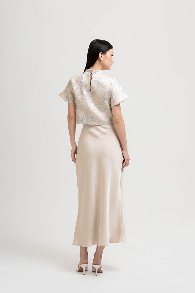 ELOISE SATIN BIAS SKIRT