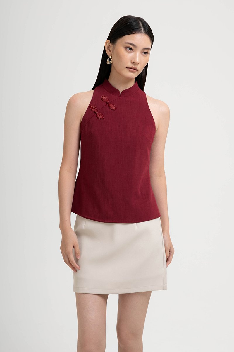 KARLINA TENCEL CHEONGSAM TOP