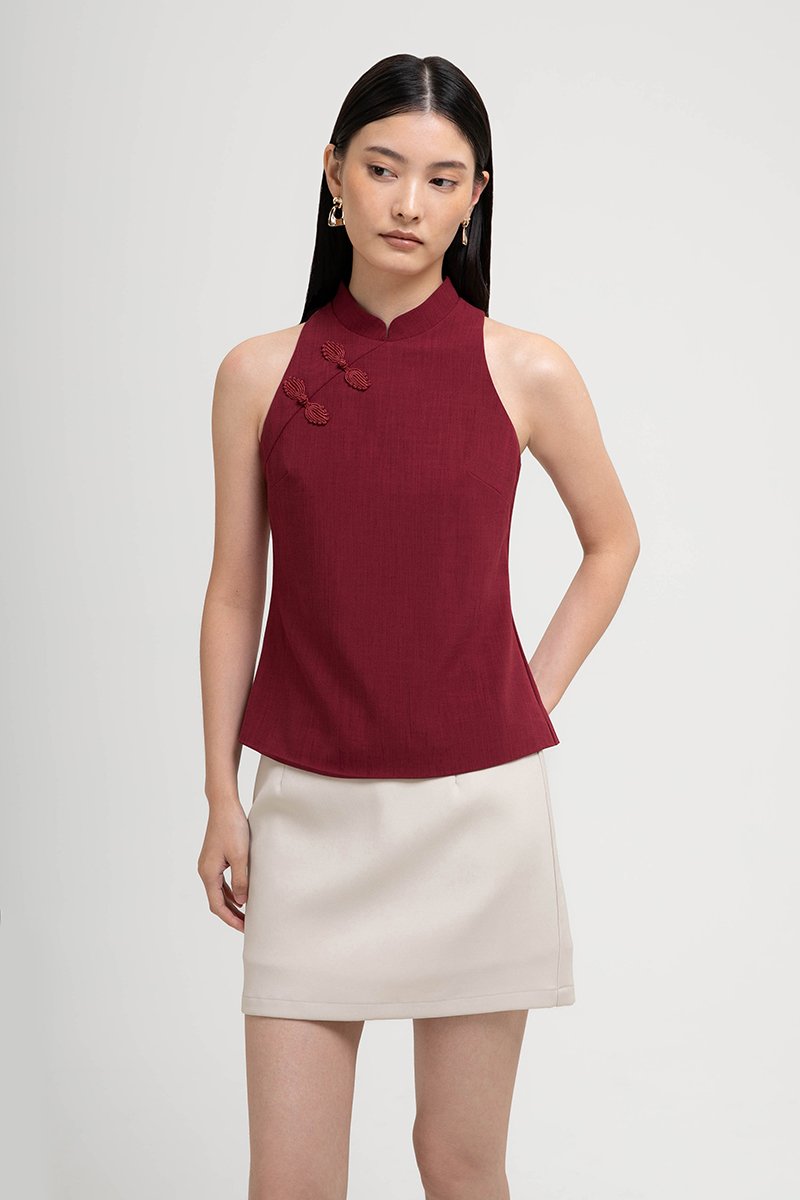 KARLINA TENCEL CHEONGSAM TOP