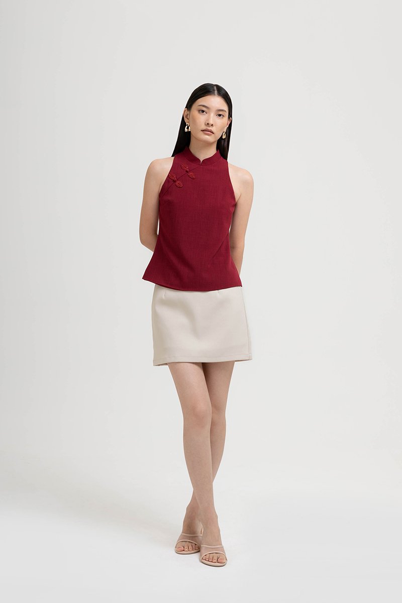 KARLINA TENCEL CHEONGSAM TOP