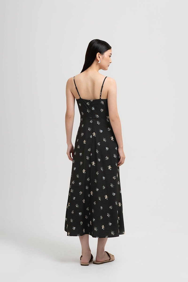 AMANDA FLORAL PRINT CAMI MIDI DRESS