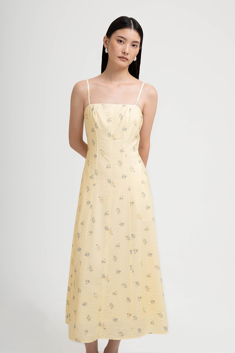 AMANDA FLORAL PRINT CAMI MIDI DRESS