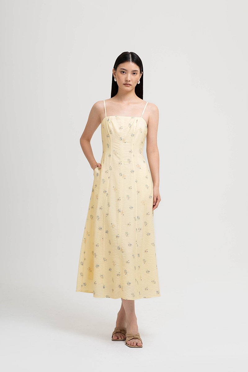 AMANDA FLORAL PRINT CAMI MIDI DRESS