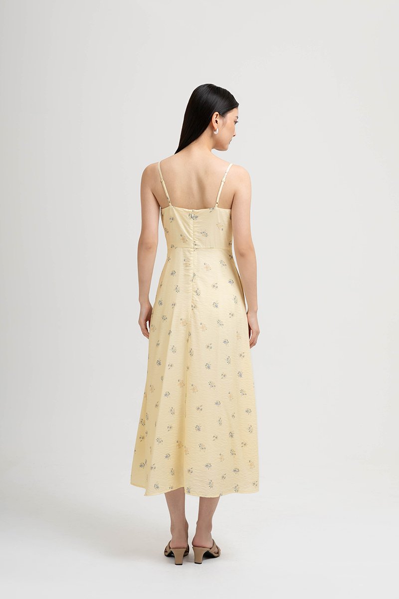 AMANDA FLORAL PRINT CAMI MIDI DRESS