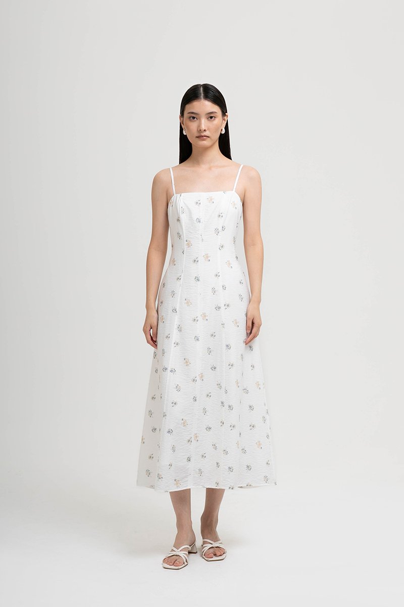 AMANDA FLORAL PRINT CAMI MIDI DRESS