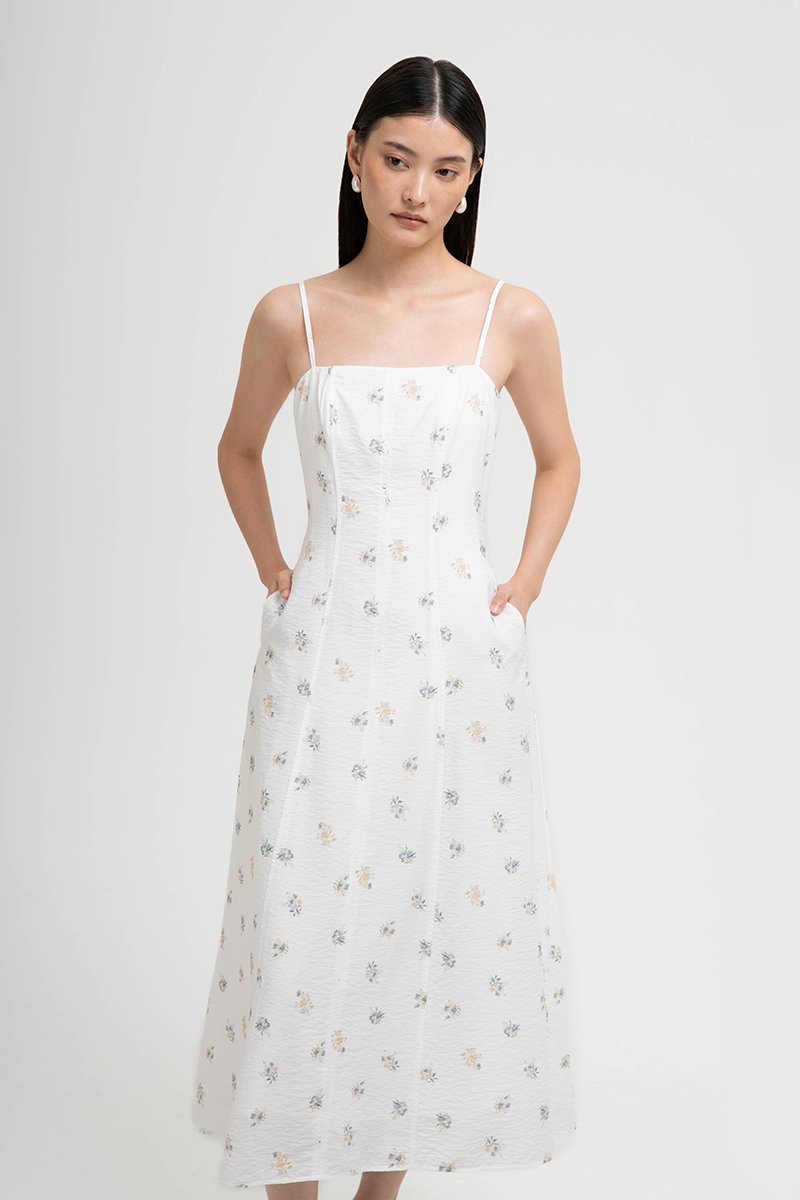 AMANDA FLORAL PRINT CAMI MIDI DRESS