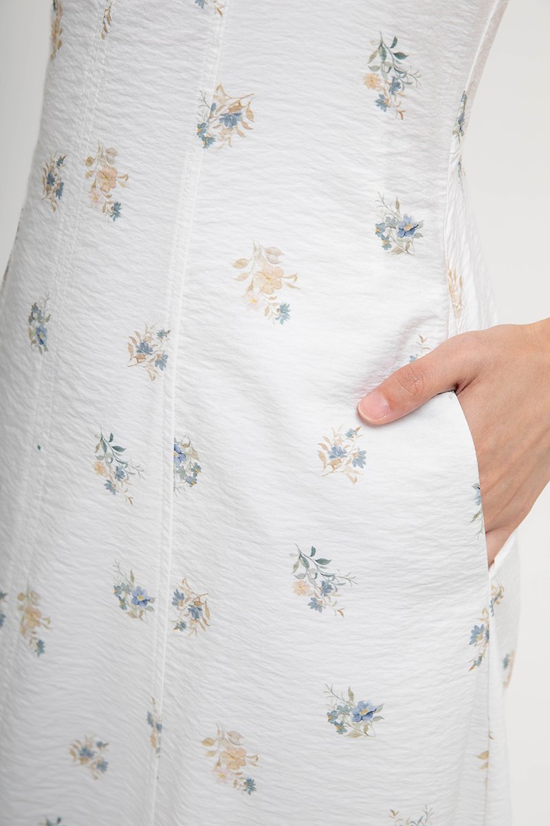 AMANDA FLORAL PRINT CAMI MIDI DRESS