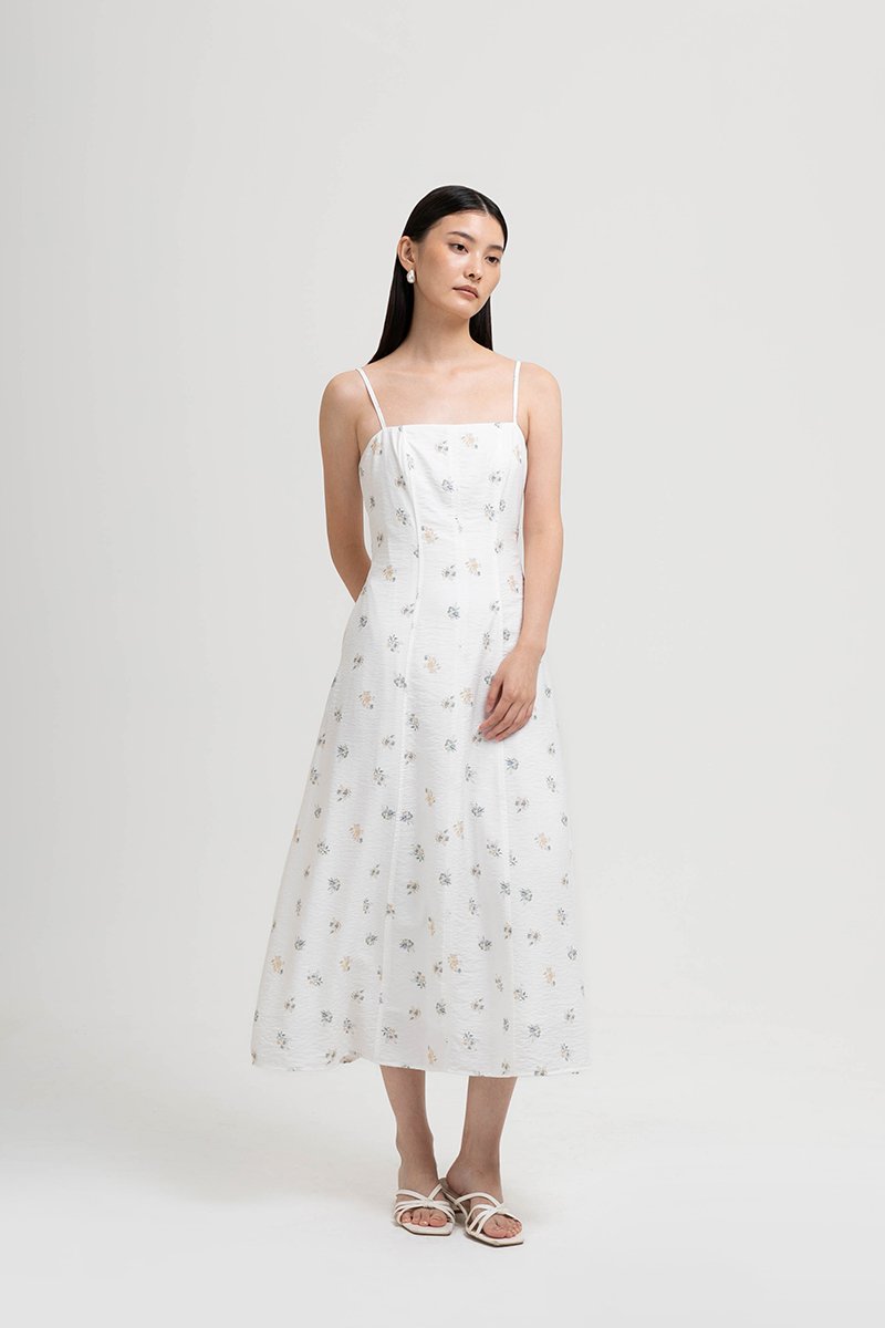 AMANDA FLORAL PRINT CAMI MIDI DRESS