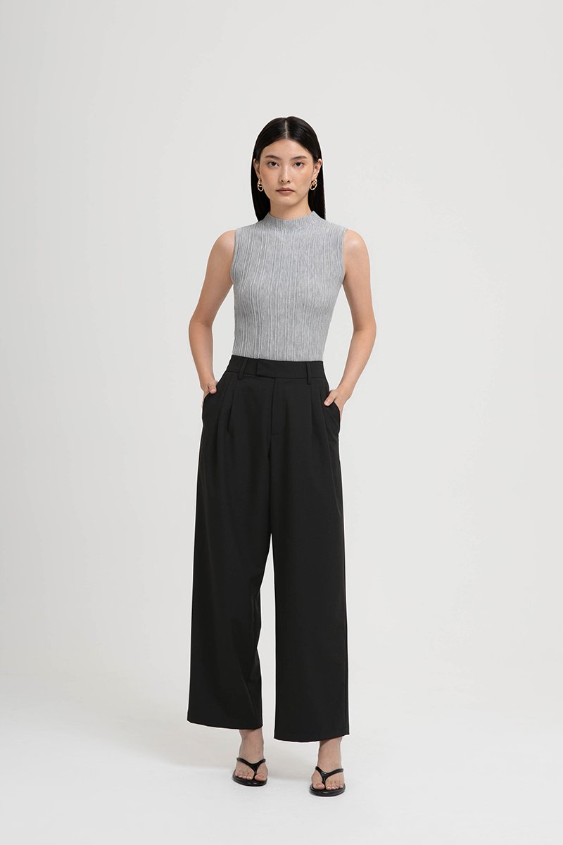 HARVEY PLEATED TAILORED PANTS