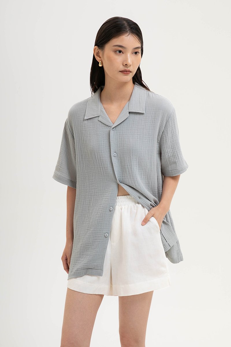 KENNY UNISEX BUTTONDOWN MUSLIN SHIRT