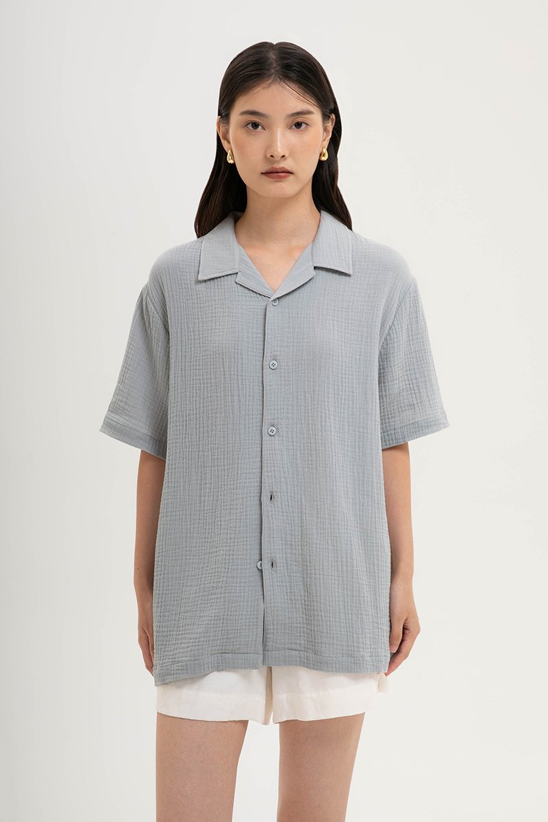 KENNY UNISEX BUTTONDOWN MUSLIN SHIRT