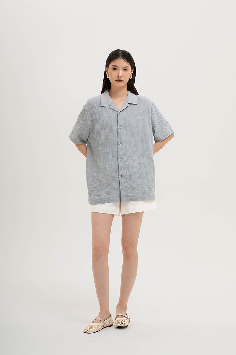 KENNY UNISEX BUTTONDOWN MUSLIN SHIRT