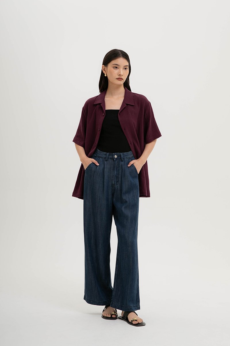 KENNY UNISEX BUTTONDOWN MUSLIN SHIRT