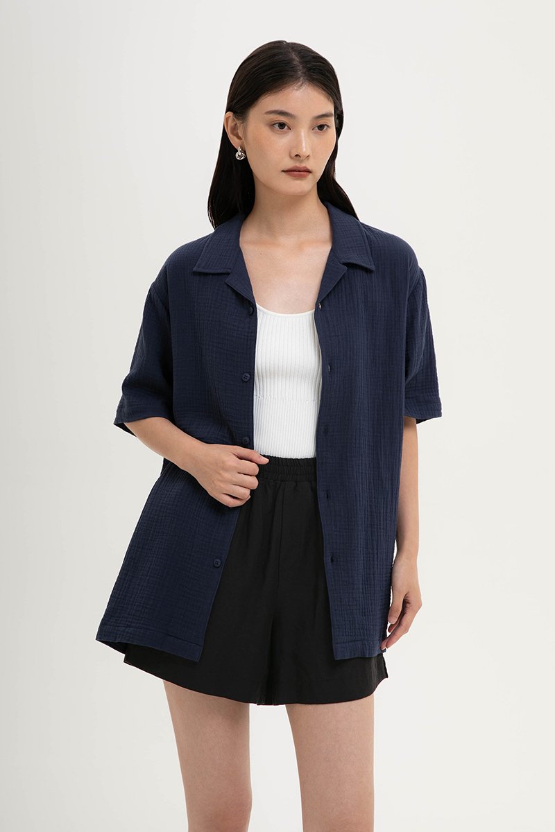 KENNY UNISEX BUTTONDOWN MUSLIN SHIRT