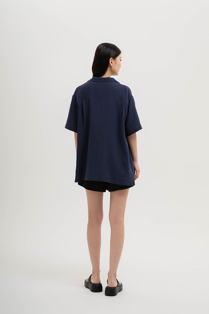 KENNY UNISEX BUTTONDOWN MUSLIN SHIRT