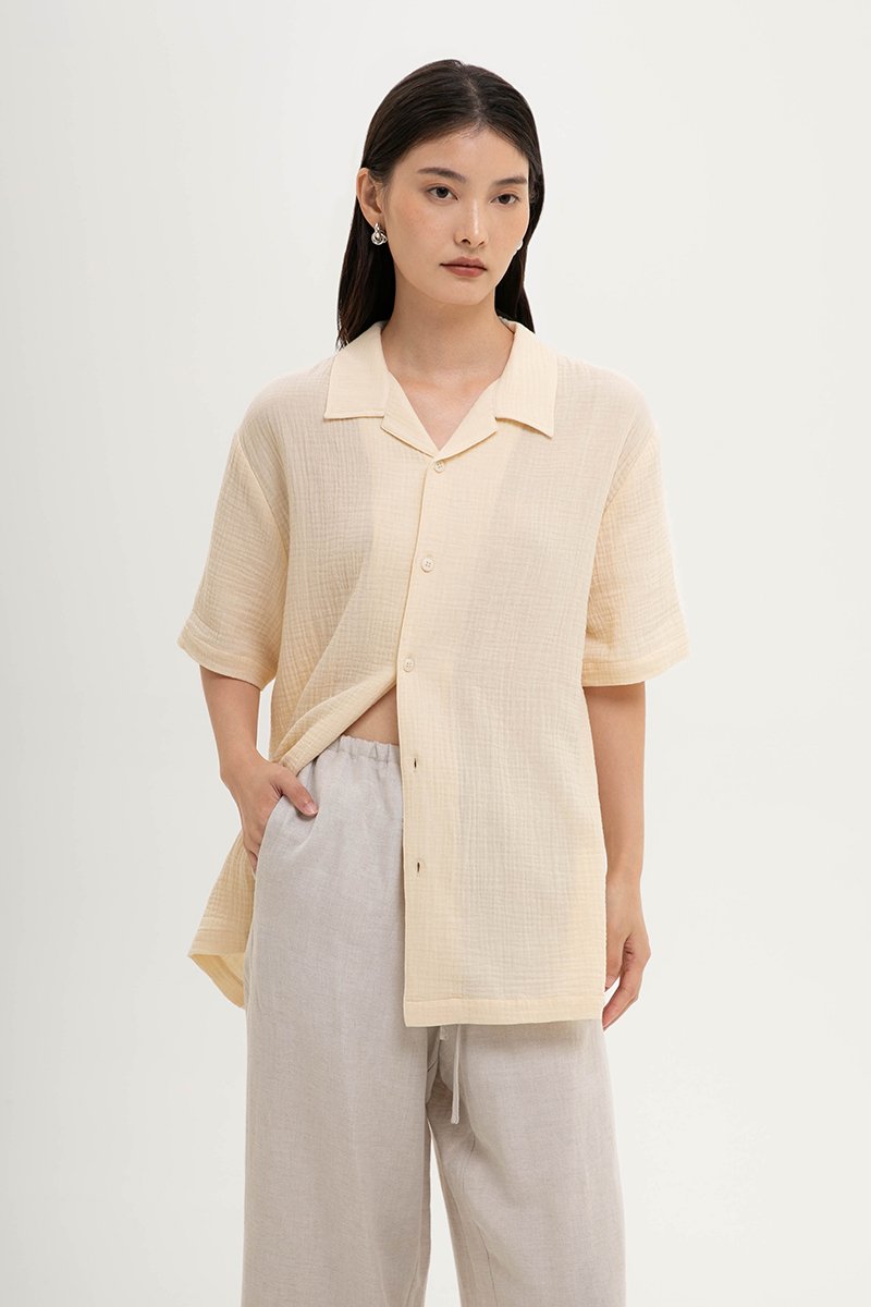 KENNY UNISEX BUTTONDOWN MUSLIN SHIRT