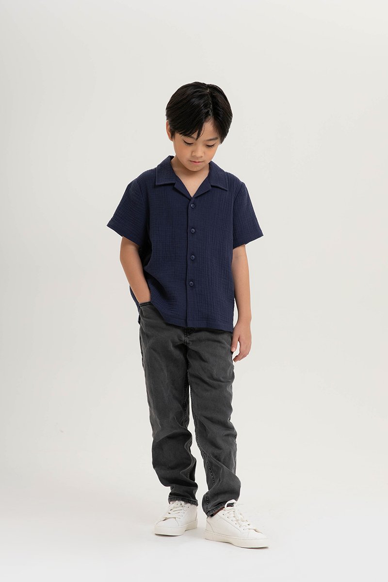 KENNY KIDS BUTTONDOWN MUSLIN SHIRT
