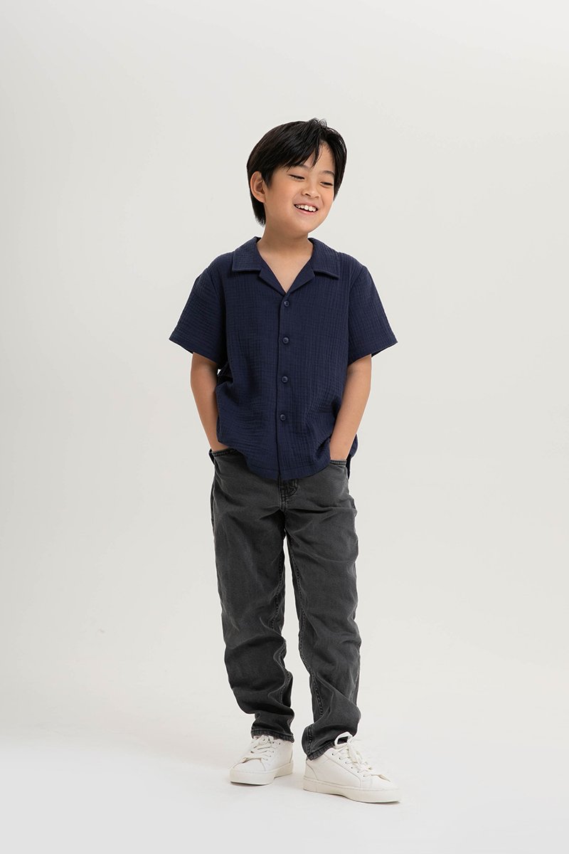 KENNY KIDS BUTTONDOWN MUSLIN SHIRT