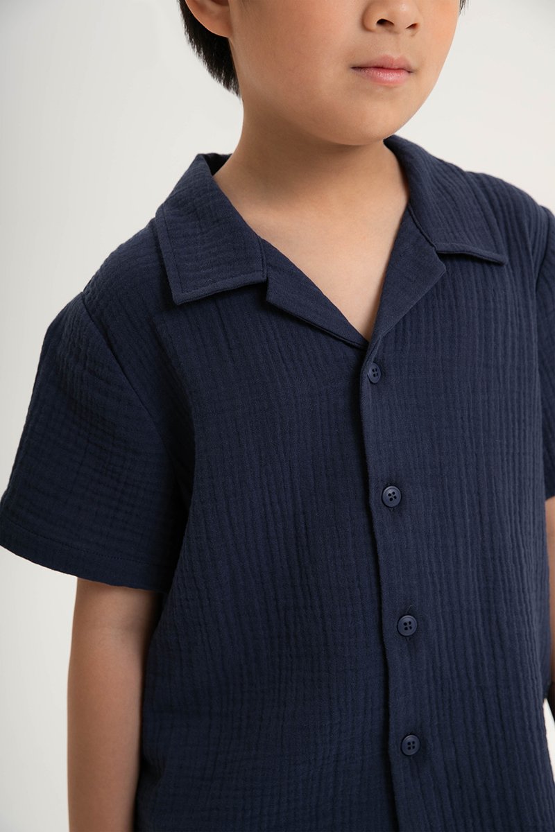KENNY KIDS BUTTONDOWN MUSLIN SHIRT