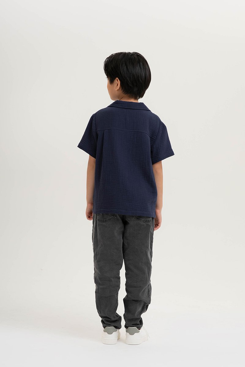 KENNY KIDS BUTTONDOWN MUSLIN SHIRT