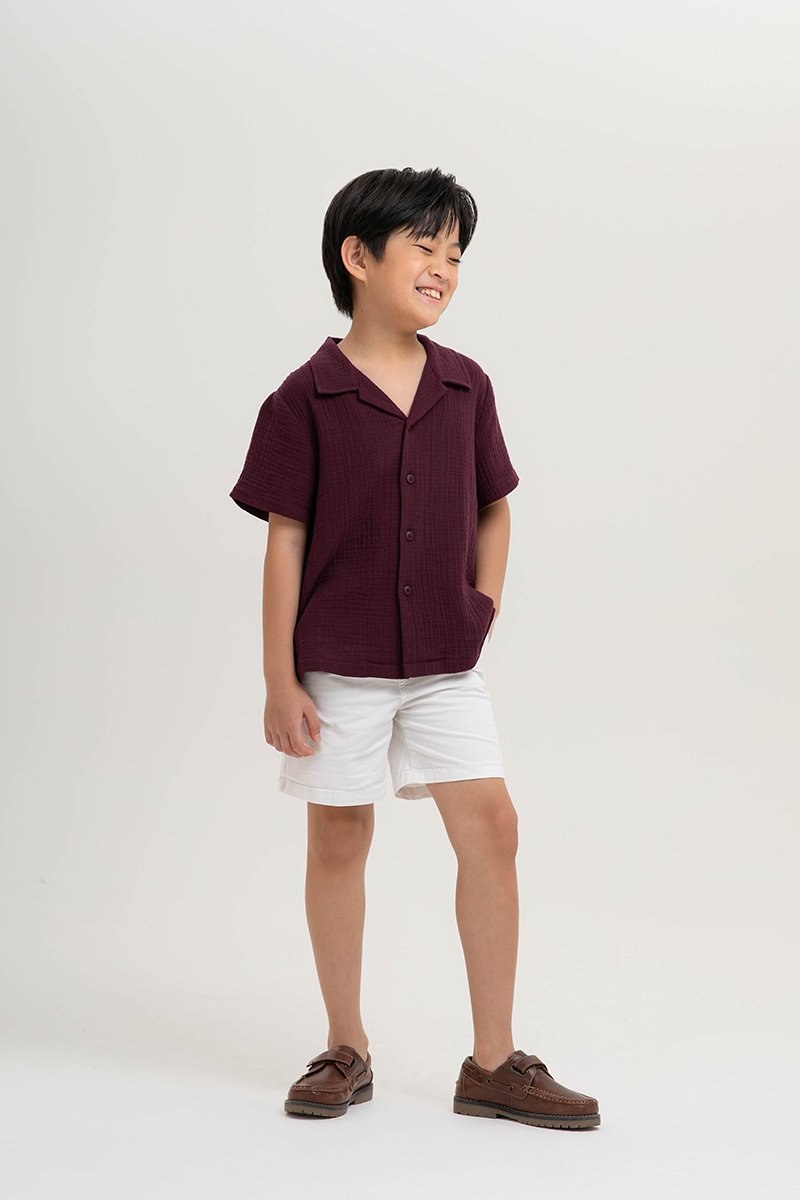KENNY KIDS BUTTONDOWN MUSLIN SHIRT