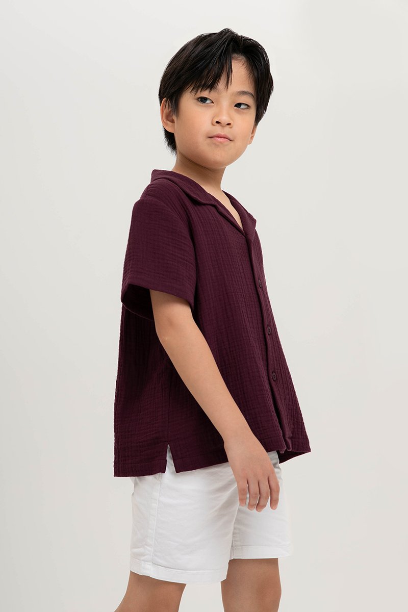 KENNY KIDS BUTTONDOWN MUSLIN SHIRT