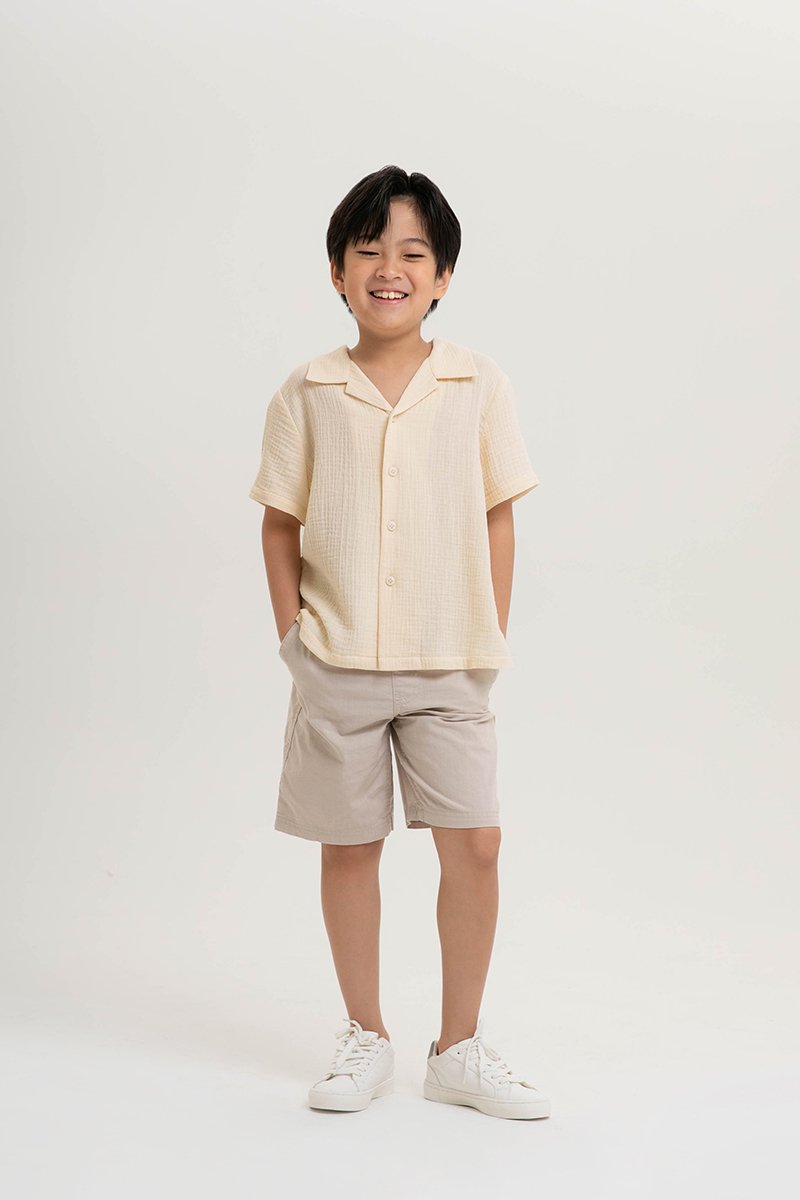 KENNY KIDS BUTTONDOWN MUSLIN SHIRT