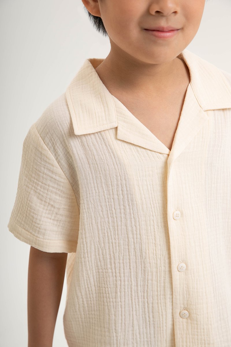 KENNY KIDS BUTTONDOWN MUSLIN SHIRT
