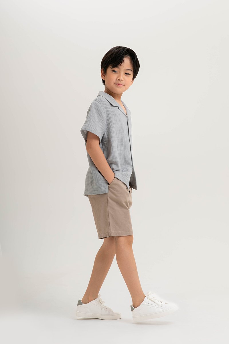 KENNY KIDS BUTTONDOWN MUSLIN SHIRT