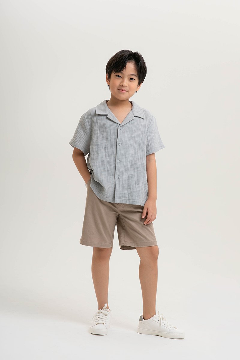 KENNY KIDS BUTTONDOWN MUSLIN SHIRT