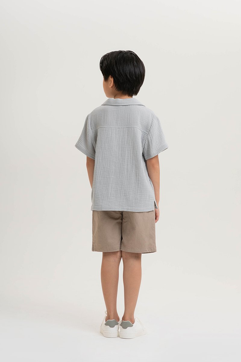 KENNY KIDS BUTTONDOWN MUSLIN SHIRT