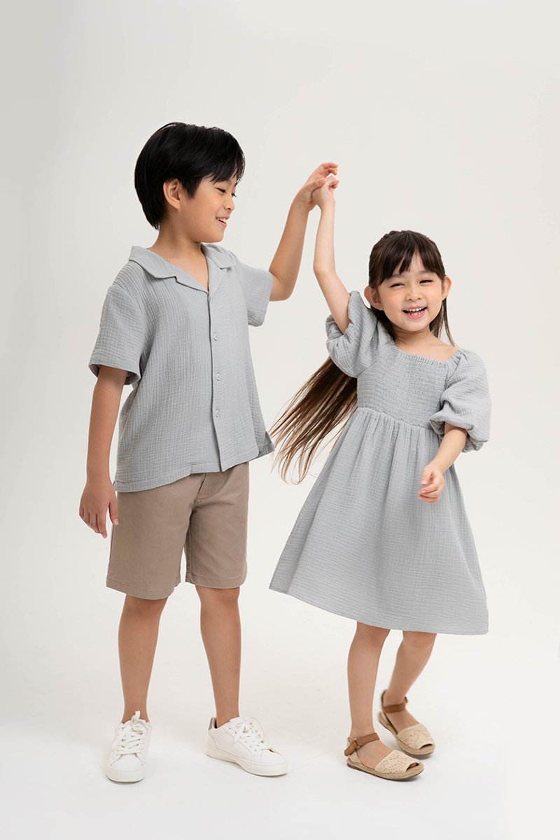 KENNY KIDS BUTTONDOWN MUSLIN SHIRT