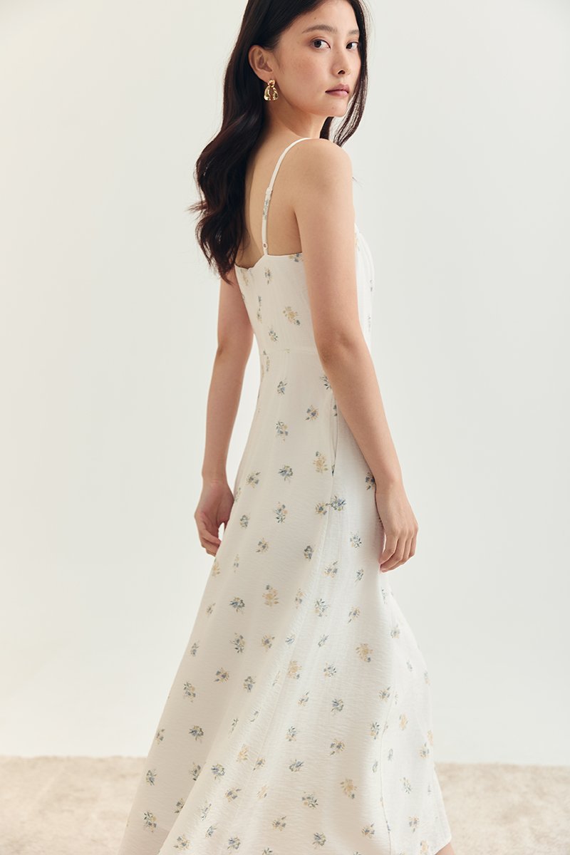 AMANDA FLORAL PRINT CAMI MIDI DRESS