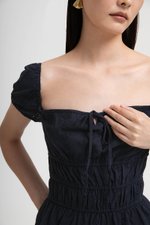 NADYA EYELET PUFF SLEEVES ELASTICATED TOP