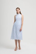 SOFIA EYELET CHEONGSAM MIDI DRESS