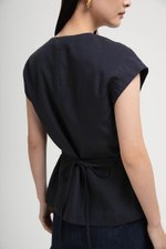 YUMIE TIE BACK WRAP CHEONGSAM TOP